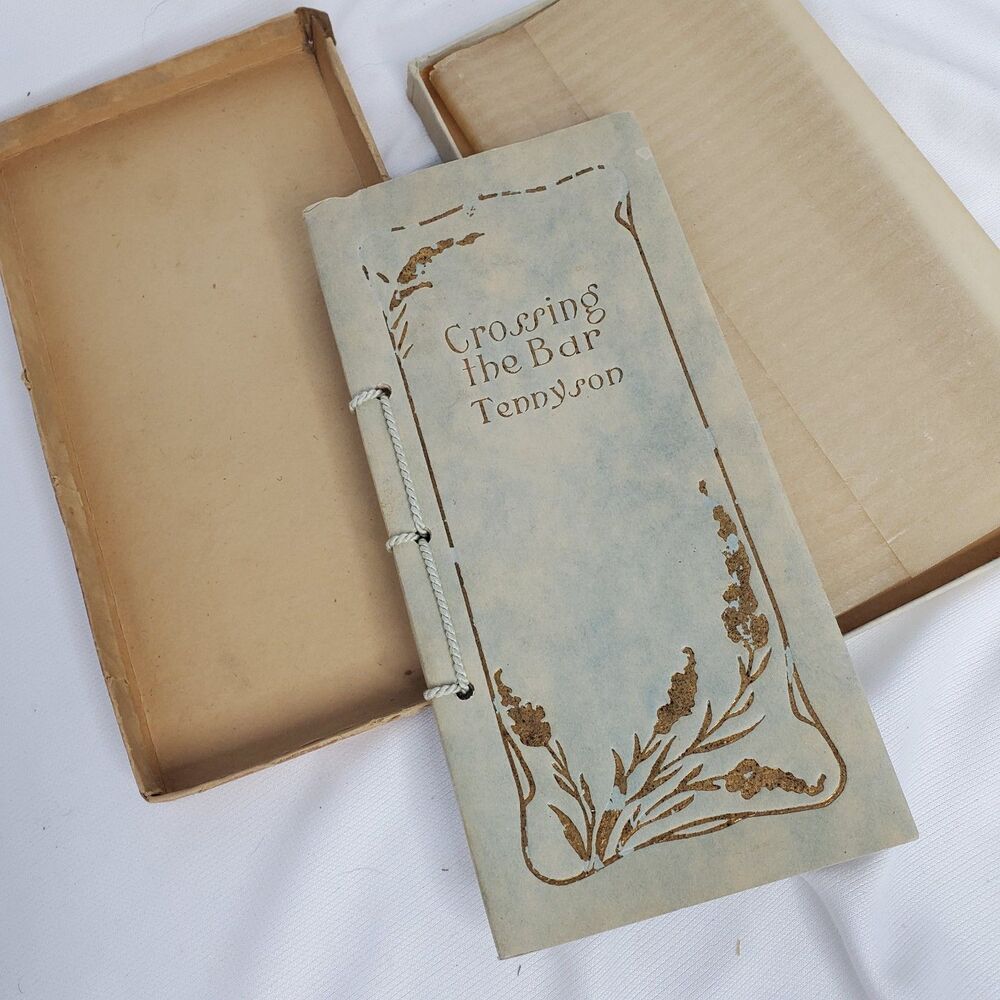 Vintage Crossing the Bar Tennyson Poem Book